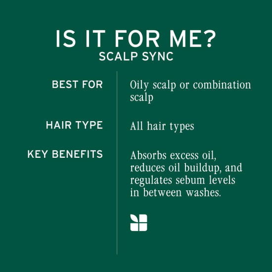 Biolage ScalpSync Oil Balancing Serum - Absorbs Excess Oil, For Oily Scalp, Soothed and Hydrated Scalp for up to 72 hours, with Fermented Tea Blend, Vegan & Paraben-Free