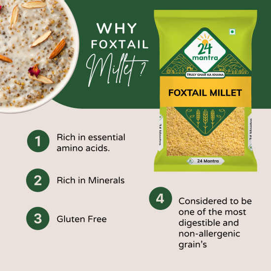 24 Mantra Organic Unpolished Millets 2.5 kg Combo, Pack of 5, Foxtail, Kodo, Little, Barnyard, Mixed Millets | Goodness in every grain | Rice Replacement