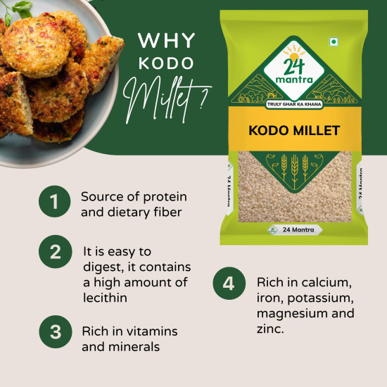 24 Mantra Organic Unpolished Millets 2.5 kg Combo, Pack of 5, Foxtail, Kodo, Little, Barnyard, Mixed Millets | Goodness in every grain | Rice Replacement