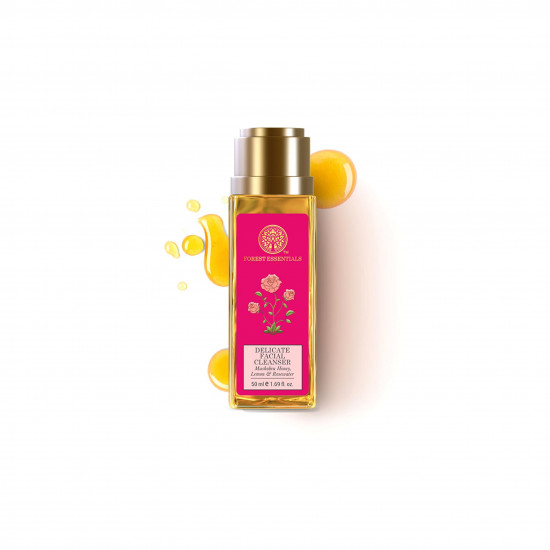 Forest Essentials Travel Size Body Mist Honey & Vanilla & Forest Essentials Delicate Facial Cleanser Mashobra Honey Combo