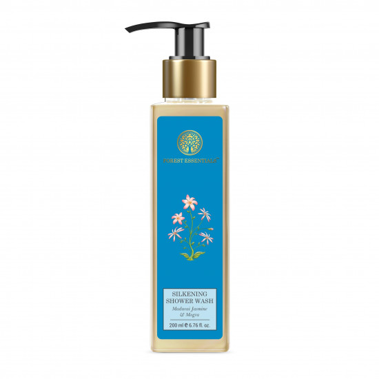 Forest Essentials After Bath Oil Madurai Jasmine & Mogra & Forest Essentials Silkening Shower Wash Madurai Jasmine & Mogra Combo