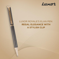 Luxor Royale, Elan, Ball Pen, Pack of 1, Gunmetal Textured Body, Ink Colour- Blue, Gold Trim, Stylish Clip, Sleek & Elegant, The Ultimate Choice for Writers & Professional Gifting Luxor Royale, Elan, Ball Pen, Pack of 1, Gunmetal Textured Body, Ink Colour- Blue, Gold Trim, Stylish Clip, Sleek & Elegant, The Ultimate Choice for Writers & Professional Gifting