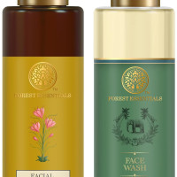 Forest Essentials Facial Tonic Mist Panchpushp & Forest Essentials Facial Cleanser Sandalwood & Orange Peel Combo