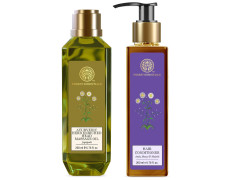 Forest Essentials Ayurvedic Herb Enriched Head Massage Oil Japapatti & Forest Essentials Hair Cleanser Amla Combo