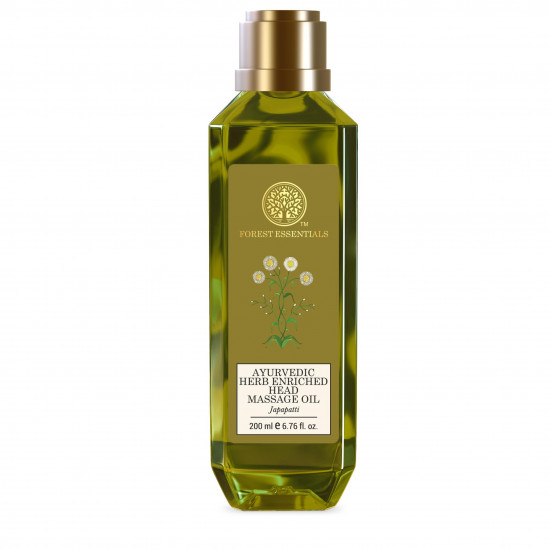 Forest Essentials Ayurvedic Herb Enriched Head Massage Oil Japapatti & Forest Essentials Hair Cleanser Amla Combo