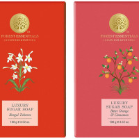 Forest Essentials Luxury Sugar Soap Bengal Tuberose Ayurvedic & Forest Essentials Luxury Sugar Soap Bitter Orange & Cinnamon Ayurvedic Combo