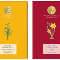 Forest Essentials Luxury Sugar Soap Sandalwood & Forest Essentials Luxury Sugar Soap Nargis Ayurvedic Luxury Handmade Soap Combo