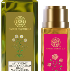 Forest Essentials Ayurvedic Herb Enriched Head Massage Oil Japapatti & Forest Essentials Delicate Facial Cleanser Mashobra Honey Combo