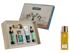 Forest Essentials Gentlemen's Gift Box & Forest Essentials Delicate Facial Cleanser Kashmiri Saffron & Neem Combo