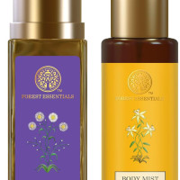 Forest Essentials Travel Size Body Mist Honey & Vanilla & Forest Essentials Hair Cleanser Amla Combo