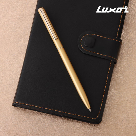 Luxor Royale, Ikon, Ball Pen, Pack of 1, Golden Body, Ink Colour- Blue, Gold Trim, Stylish Clip, Durable and Stylish, Sleek & Elegant, Exquisite Writing for Professionals, Ideal for Gifting Luxor Royale, Ikon, Ball Pen, Pack of 1, Golden Body, Ink Colour- Blue, Gold Trim, Stylish Clip, Durable and Stylish, Sleek & Elegant, Exquisite Writing for Professionals, Ideal for Gifting