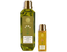 Forest Essentials Ayurvedic Herb Enriched Head Massage Oil Japapatti & Forest Essentials Delicate Facial Cleanser Kashmiri Saffron & Neem Combo