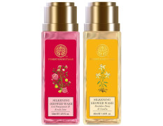 Forest Essentials Travel Size Silkening Shower Wash Iced Pomegranate & Kerala Lime & Forest essentials Silkening Shower Wash Mashobra Honey & Vanilla Combo