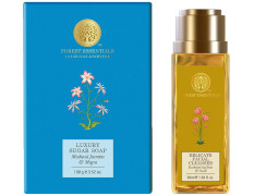 Forest Essentials Luxury Sugar Soap Madurai Jasmine & Mogra & Forest Essentials Delicate Facial Cleanser Kashmiri Saffron & Neem Combo