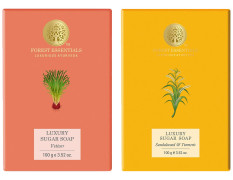 Forest Essentials Luxury Sugar Soap Sandalwood & Vetiver Combo - 100% Natural Ayurvedic Soaps