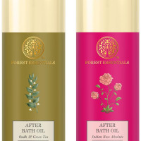 Forest Essentials After Bath Oil Indian Rose Absolute & Forest Essentials After Bath Oil Oudh & Green Tea Combo