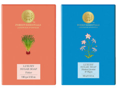 Forest Essentials Luxury Sugar Soap Madurai Jasmine & Mogra & Forest Essentials Luxury Sugar Soap Vetiver Combo