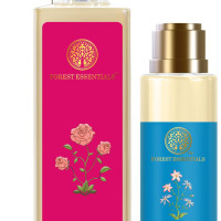 Forest Essentials After Bath Oil Madurai Jasmine & Mogra & Forest Essentials Silkening Shower Wash Indian Rose Absolute Combo