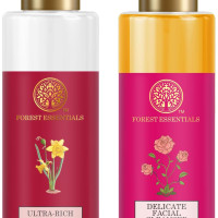 Forest Essentials Ultra-Rich Body Milk Nargis & Forest Essentials Delicate Facial Cleanser Mashobra Honey Combo