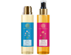 Forest Essentials After Bath Oil Madurai Jasmine & Mogra & Forest Essentials Delicate Facial Cleanser Mashobra Honey Combo