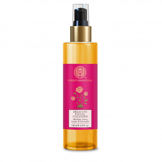 Forest Essentials After Bath Oil Madurai Jasmine & Mogra & Forest Essentials Delicate Facial Cleanser Mashobra Honey Combo