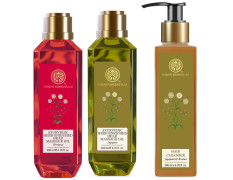 Forest Essentials Ayurvedic Herb Enriched Head Massage Oil Japapatti & Forest Essentials Hair Cleanser Japapatti & Forest Essentials Ayurvedic Herb Enriched Head Massage Oil Bhringraj