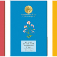 Forest Essentials Luxury Sugar Soap Sandalwood & Forest Essentials Luxury Sugar Soap Bitter Orange & Forest Essentials Luxury Sugar Soap Madurai Jasmine & Mogra