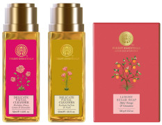 Forest Essentials Luxury Sugar Soap Bitter Orange & Forest Essentials Delicate Facial Cleanser Kashmiri Saffron & Forest Essentials Delicate Facial Cleanser Mashobra Honey, Lemon & Rosewater