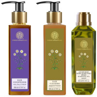 Forest Essentials Ayurvedic Herb Enriched Head Massage Oil Japapatti & Forest Essentials Hair Cleanser Amla, Honey & Forest Essentials Hair Cleanser Japapatti & Brahmi