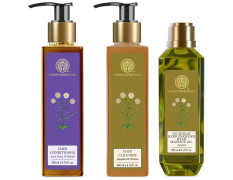 Forest Essentials Ayurvedic Herb Enriched Head Massage Oil Japapatti & Forest Essentials Hair Cleanser Amla, Honey & Forest Essentials Hair Cleanser Japapatti & Brahmi