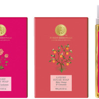 Forest Essentials Luxury Sugar Soap Rose & Forest Essentials Delicate Facial Cleanser Mashobra Honey, Lemon & Forest Essentials Luxury Sugar Soap Bitter Orange & Cinnamon Ayurvedic