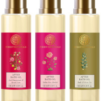 Forest Essentials After Bath Oil Indian Rose Absolute & Forest Essentials After Bath Oil Oudh & Forest Essentials After Bath Oil Iced Pomegranate & Kerala Lime
