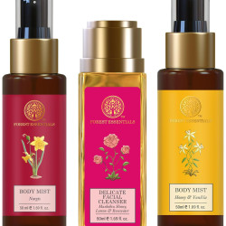 Forest Essentials Travel Size Body Mist Nargis | Natural & Hydrating Body Spray For Men & Women | Luxury Floral Fragrance | 50 ml