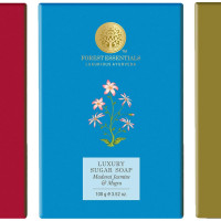 Forest Essentials Luxury Sugar Soap & Forest Essentials Luxury Sugar Soap Madurai Jasmine & Forest Essentials Luxury Sugar Soap Oudh & Green Tea