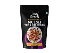 True Elements Fruit & Nut Crunch Muesli 700g | Fruit and Nuts | Cereals for Breakfast | Rich in Fibre | Muesli with Oats and Nuts