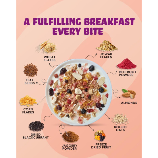 True Elements Fruit & Nut Crunch Muesli 700g | Fruit and Nuts | Cereals for Breakfast | Rich in Fibre | Muesli with Oats and Nuts True Elements Fruit & Nut Crunch Muesli 700g | Fruit and Nuts | Cereals for Breakfast | Rich in Fibre | Muesli with Oats and Nuts