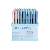 Pentonic Frost 0.6mm Gel Pen Tumbler Pack | Multicolour Pastel Body | Blue, Black & Red Ink | Set of 100 Pentonic Frost 0.6mm Gel Pen Tumbler Pack | Multicolour Pastel Body | Blue, Black & Red Ink | Set of 100