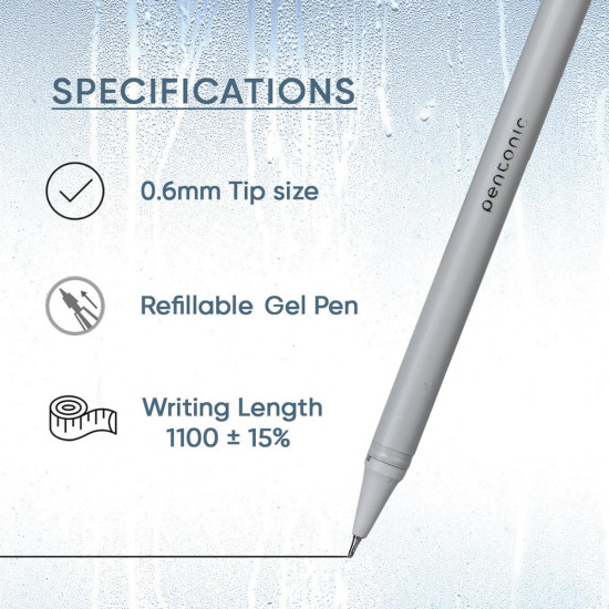Pentonic Frost 0.6mm Gel Pen Tumbler Pack | Multicolour Pastel Body | Blue, Black & Red Ink | Set of 100 Pentonic Frost 0.6mm Gel Pen Tumbler Pack | Multicolour Pastel Body | Blue, Black & Red Ink | Set of 100