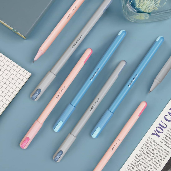 Pentonic Frost 0.6mm Gel Pen Tumbler Pack | Multicolour Pastel Body | Blue, Black & Red Ink | Set of 100 Pentonic Frost 0.6mm Gel Pen Tumbler Pack | Multicolour Pastel Body | Blue, Black & Red Ink | Set of 100