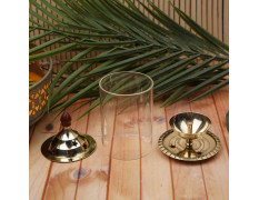ServDharm Akhand Diya (Medium 6 Inch; 15 cm , Brass)