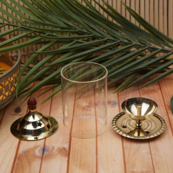 ServDharm Akhand Diya (Medium 6 Inch; 15 cm , Brass)