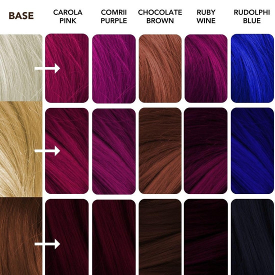 Paradyes Lighten Up! Bleach Pack + Top 5 Hair Color Sample Box (Carola Pink, Comrii Purple, Chocolate Brown, Ruby Wine & Rudolphi Blue)