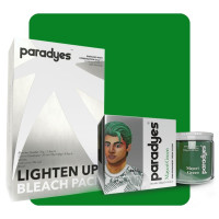 Paradyes Semi-permanent Mayeri Green DIY Conditioner Based Hair Colour 120 gm and Lighten Up! Bleach Pack 30 Vol. for all Hair Types