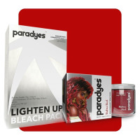 Paradyes Semi-permanent Rubra Red DIY Conditioner Based Hair Colour 120 gm and Lighten Up! Bleach Pack 30 Vol. for all Hair Types