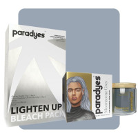 Paradyes Semi-permanent Moonstone Grey DIY Conditioner Based Hair Colour 120 gm and Lighten Up! Bleach Pack 30 Vol. for all Hair Types