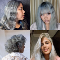 Paradyes Semi-permanent Moonstone Grey DIY Conditioner Based Hair Colour 120 gm and Lighten Up! Bleach Pack 30 Vol. for all Hair Types