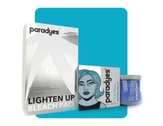 Paradyes Semi-permanent Cyan Skies DIY Conditioner Based Hair Colour 120 gm and Lighten Up! Bleach Pack 30 Vol. for all Hair Types