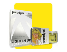 Paradyes Semi-permanent Saxony Yellow DIY Conditioner Based Hair Colour 120 gm and Lighten Up! Bleach Pack 30 Vol. for all Hair Types