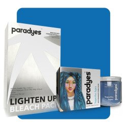 Paradyes Semi-permanent Superba Aqua DIY Conditioner Based Hair Colour 120 gm and Lighten Up! Bleach Pack 30 Vol. for all Hair Types