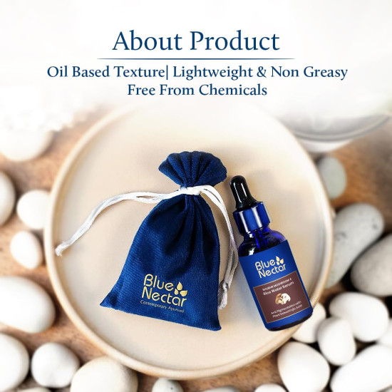 Blue Nectar Rice Water Kojic Acid Face Serum for Pigmentation & Dark Spots Removal | Anti Pigmentation Serum for Face with Mushroom (13 Herbs, 30ml)